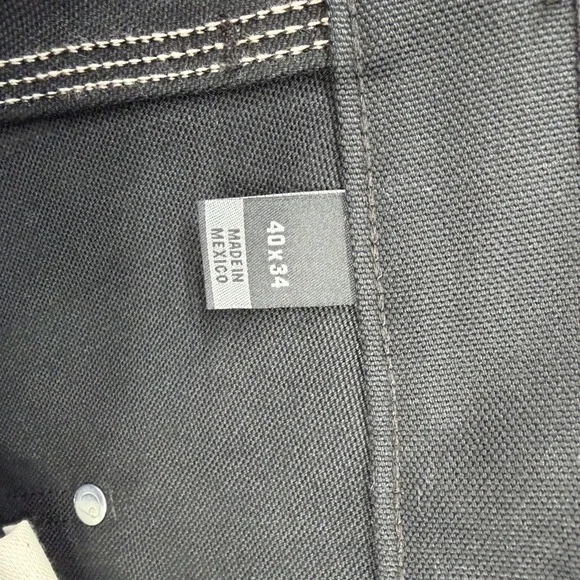 Carhartt B01 Double Front Work Pants Mens 40x34 Black Loose Fit Firm Duck NWT - Picture 9 of 14